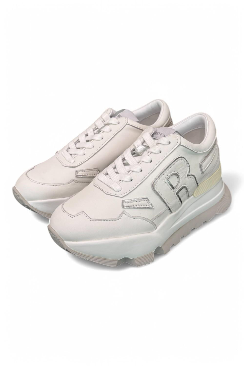 Sneaker donna Rucoline bianca argento 