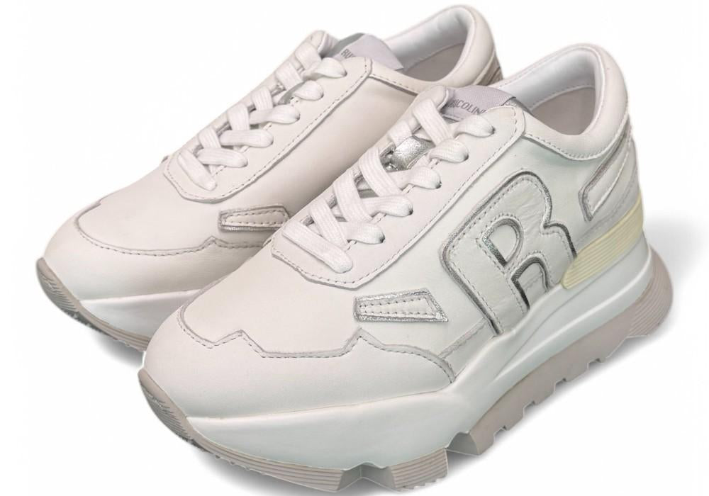 Sneaker donna Rucoline bianca argento 