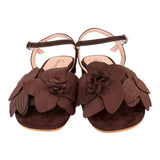 Sandalo fiore suede testa di moro Glam<BR/> 