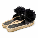 Ciabatta corda pon pon nero Palomitas<BR/> 