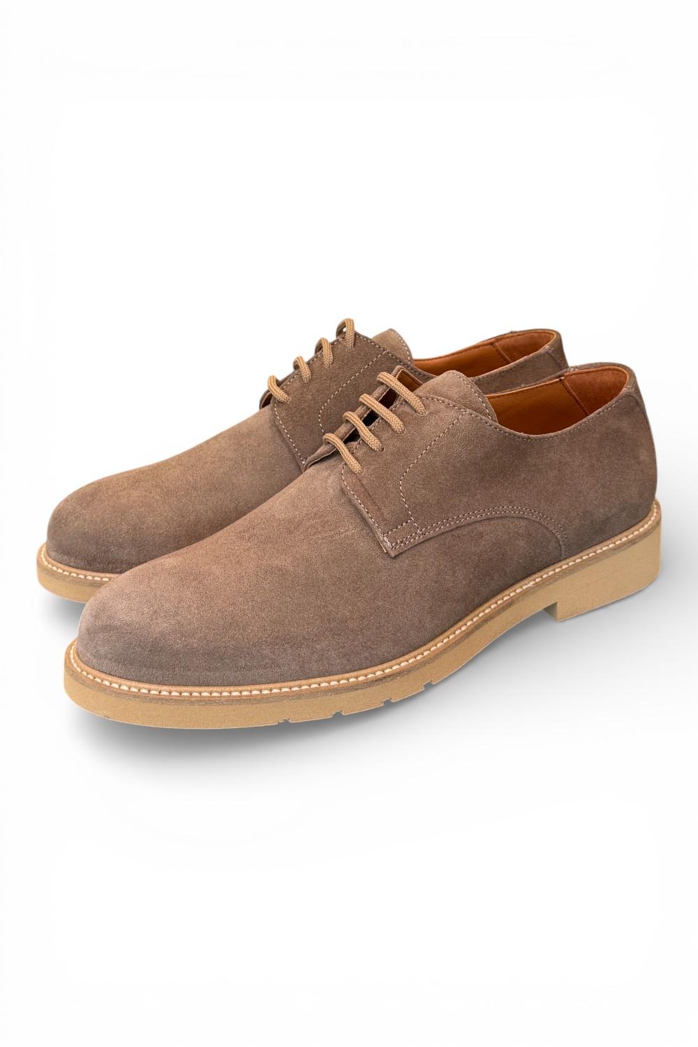 Allacciato camoscio taupe micro Exton 