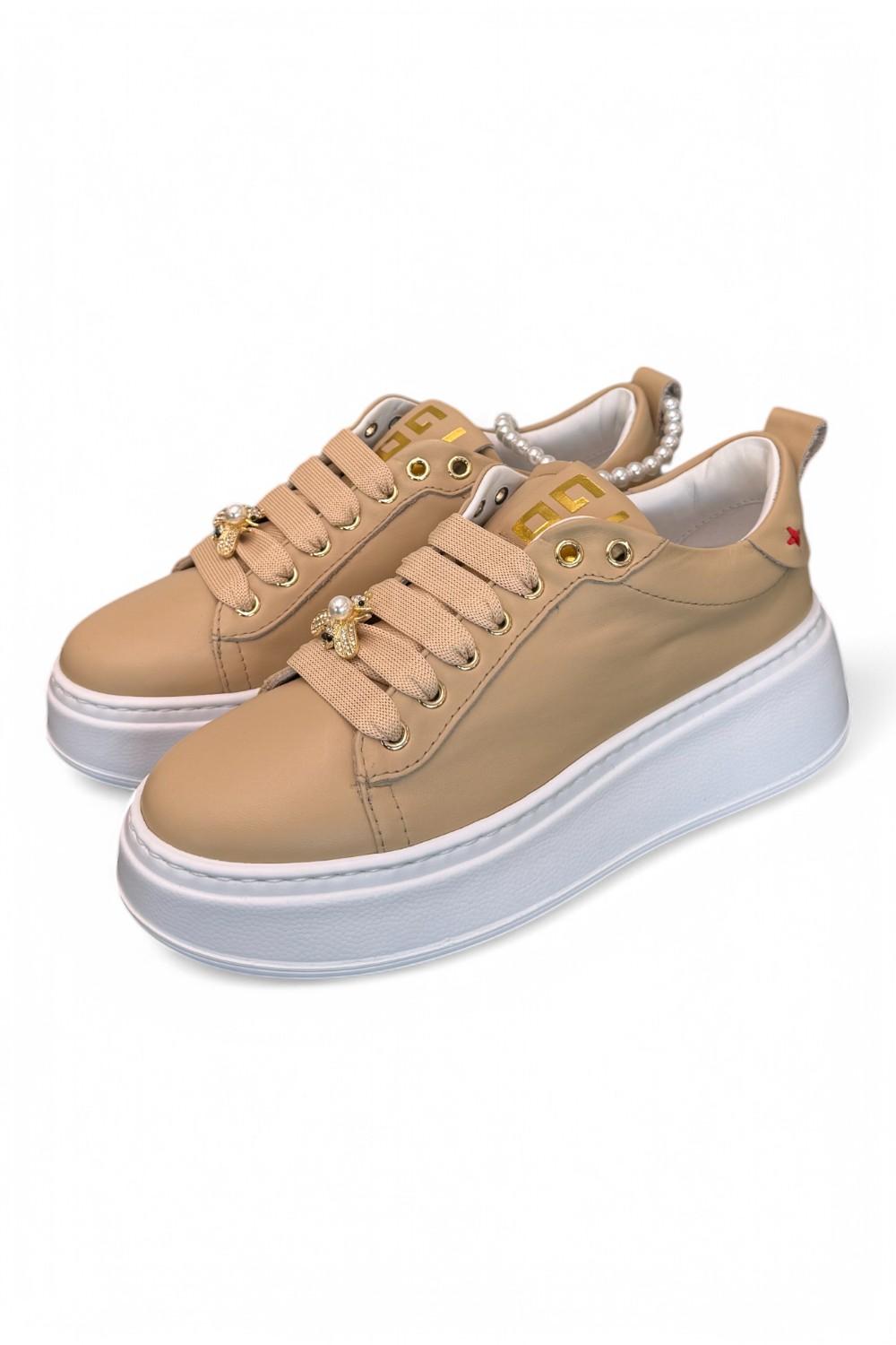 Sneaker Pia Gioplus pelle nude cavigliera 