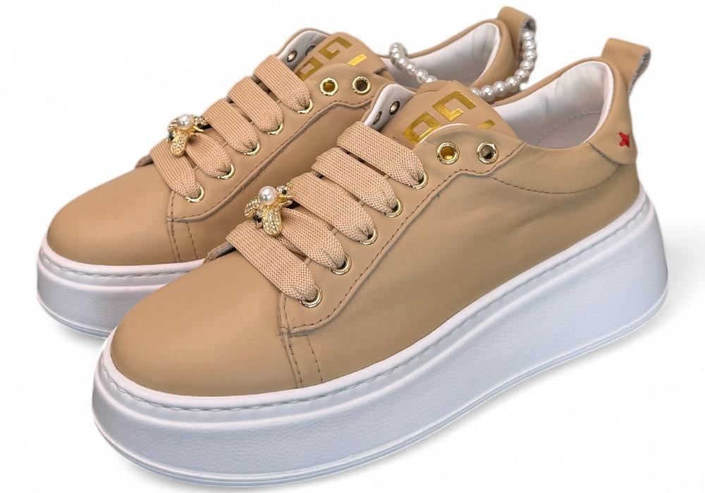 Sneaker Pia Gioplus pelle nude cavigliera 