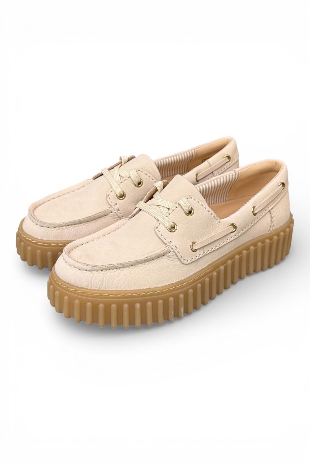 Barca Clarks Boat Cleyhill Torhill nabuk latte 