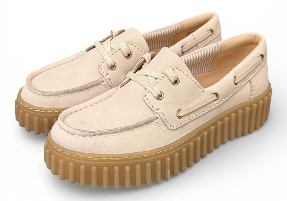 Barca Clarks Boat Cleyhill Torhill nabuk latte 