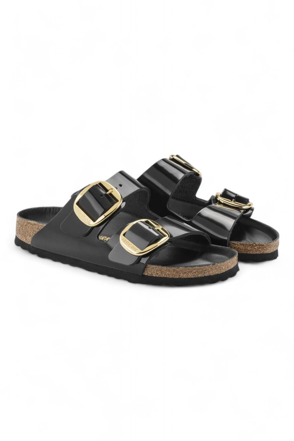 Ciabatta Arizona Big Buckle Shine Black Birkenstock 1021476 