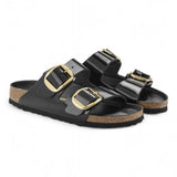 Ciabatta Arizona Big Buckle Shine Black Birkenstock 1021476 