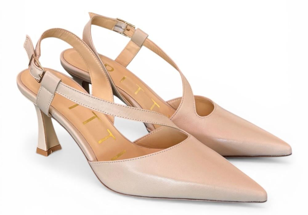 Slingback trasversale pelle osso Matteo Pitti 