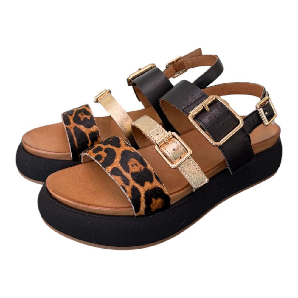 Sandalo fasce multicolor leo z 40 Inuovo<BR/> 