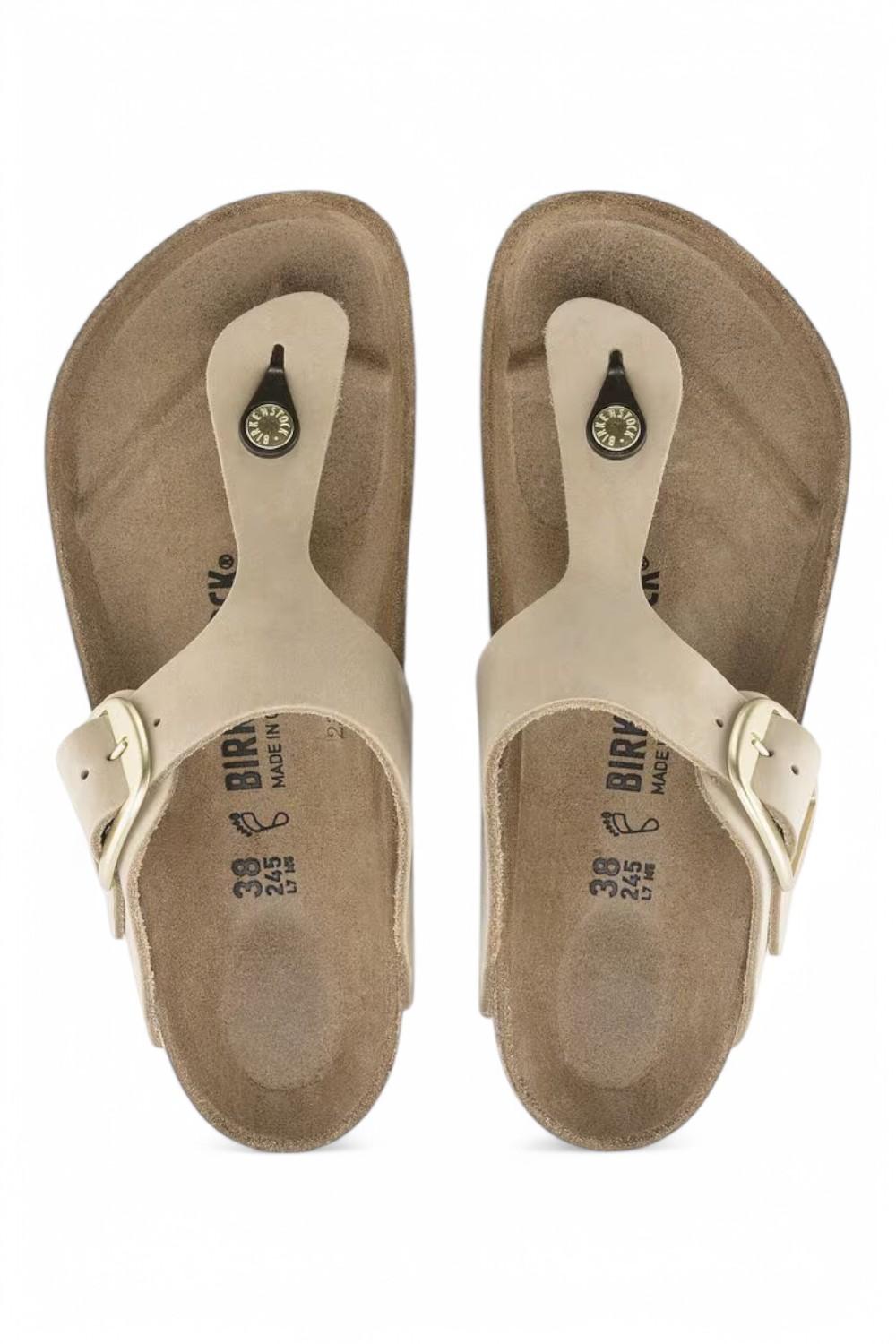 Ciabatta Gizeh Big Buckle nabuk sandcastle Birkenstock 1023966 