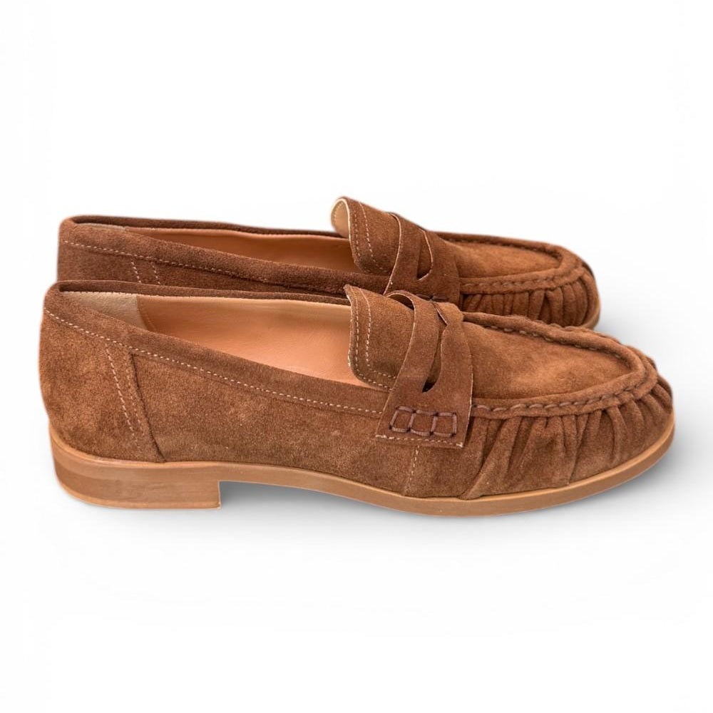Mocassino donna suede cioccolato Studiouno 