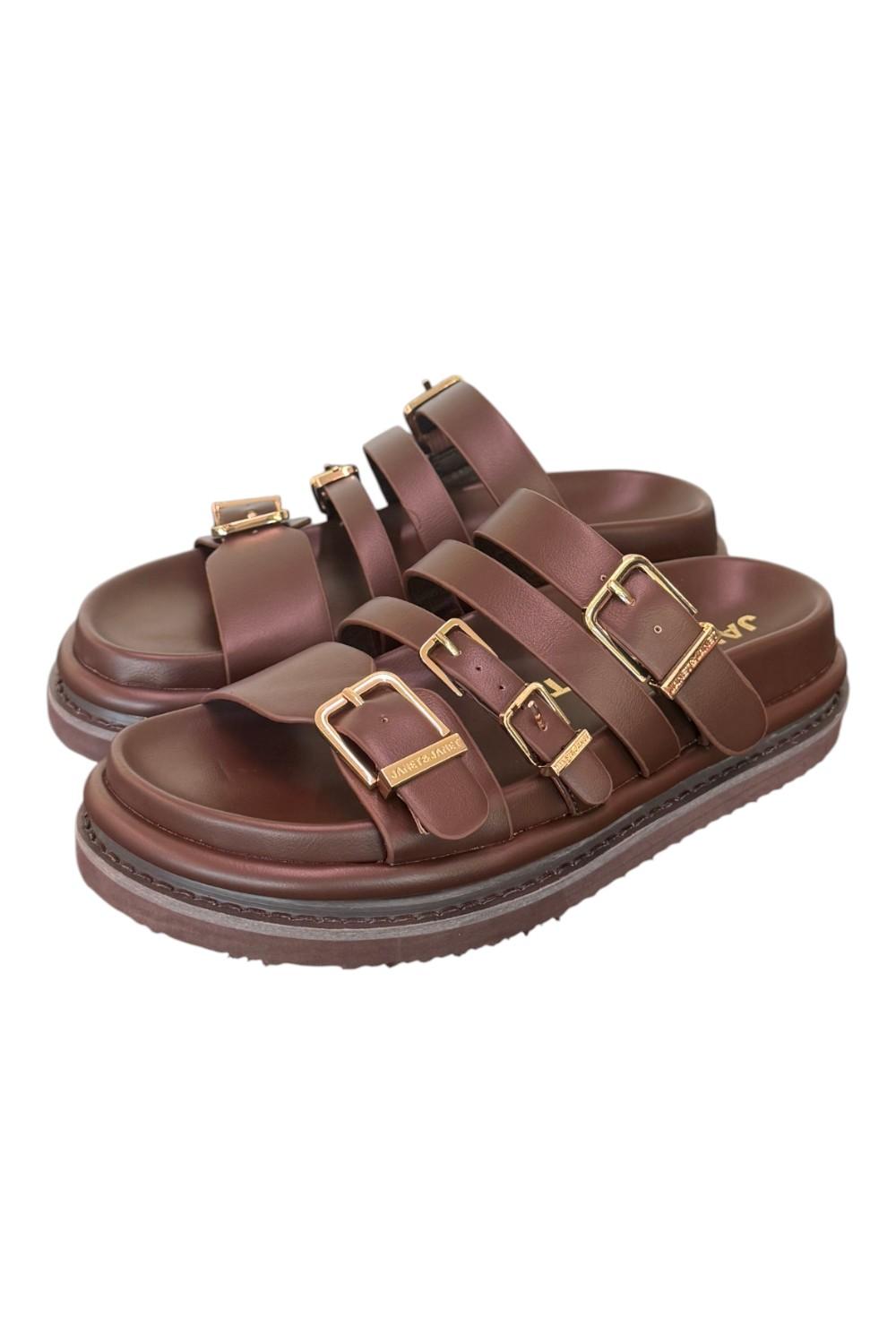Ciabatta platform testa di moro Janet<BR/> <BR/> 