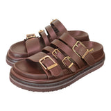 Ciabatta platform testa di moro Janet<BR/> <BR/> 