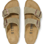 Ciabatta Birkenstock Arizona Suede Taupe 051463 uomo 