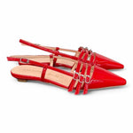 Slingback cintini vernice rossa  flat Les Autres<BR/> 
