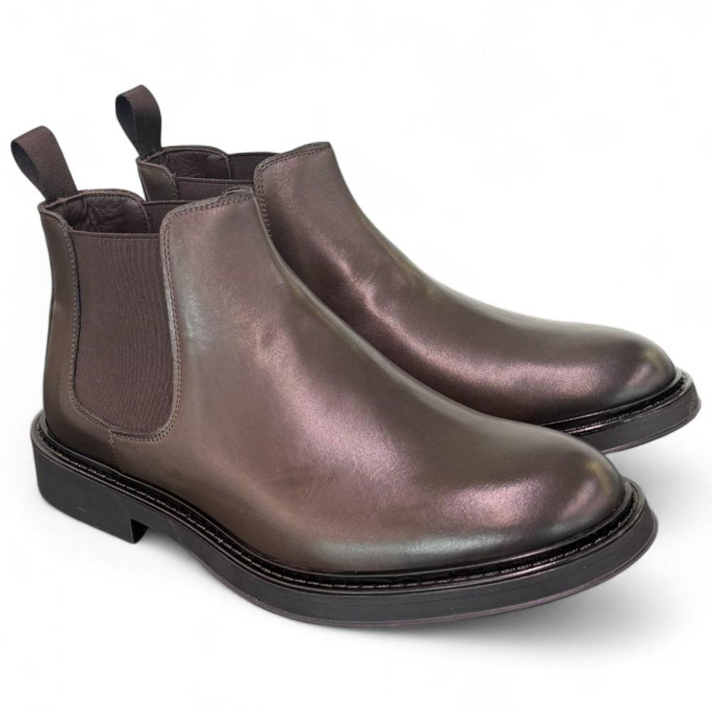 Stivaletto beatles pelle testa di moro Dino Draghi<BR/> 