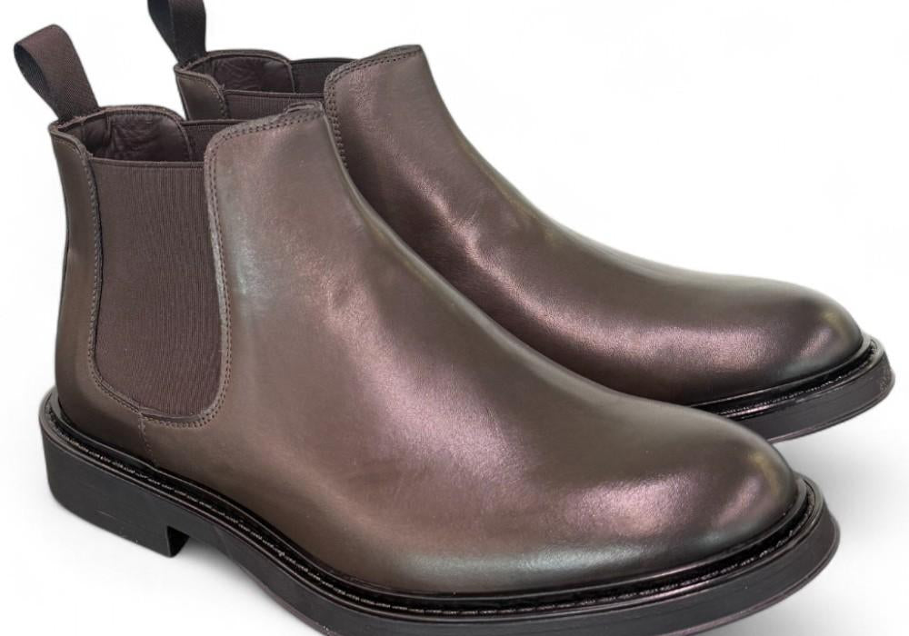 Stivaletto beatles pelle testa di moro Dino Draghi<BR/> 