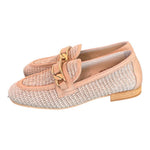 Mocassino pelle e rafia nude Les Tulipes 