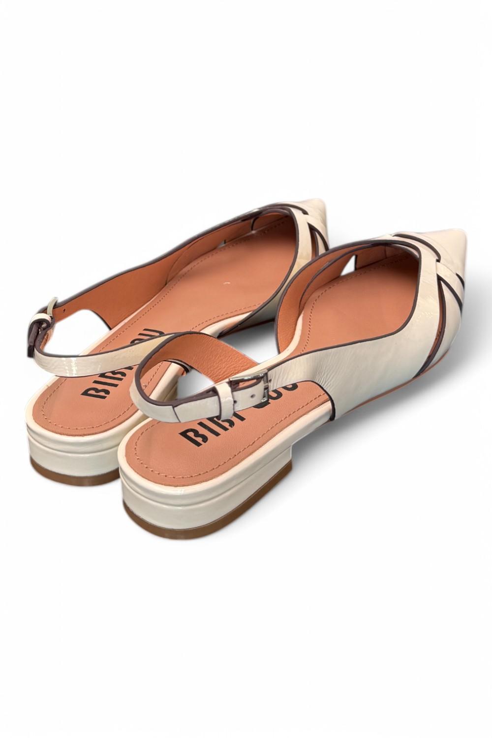 Slingback Bibi Lou incroci naplak bianco flat 