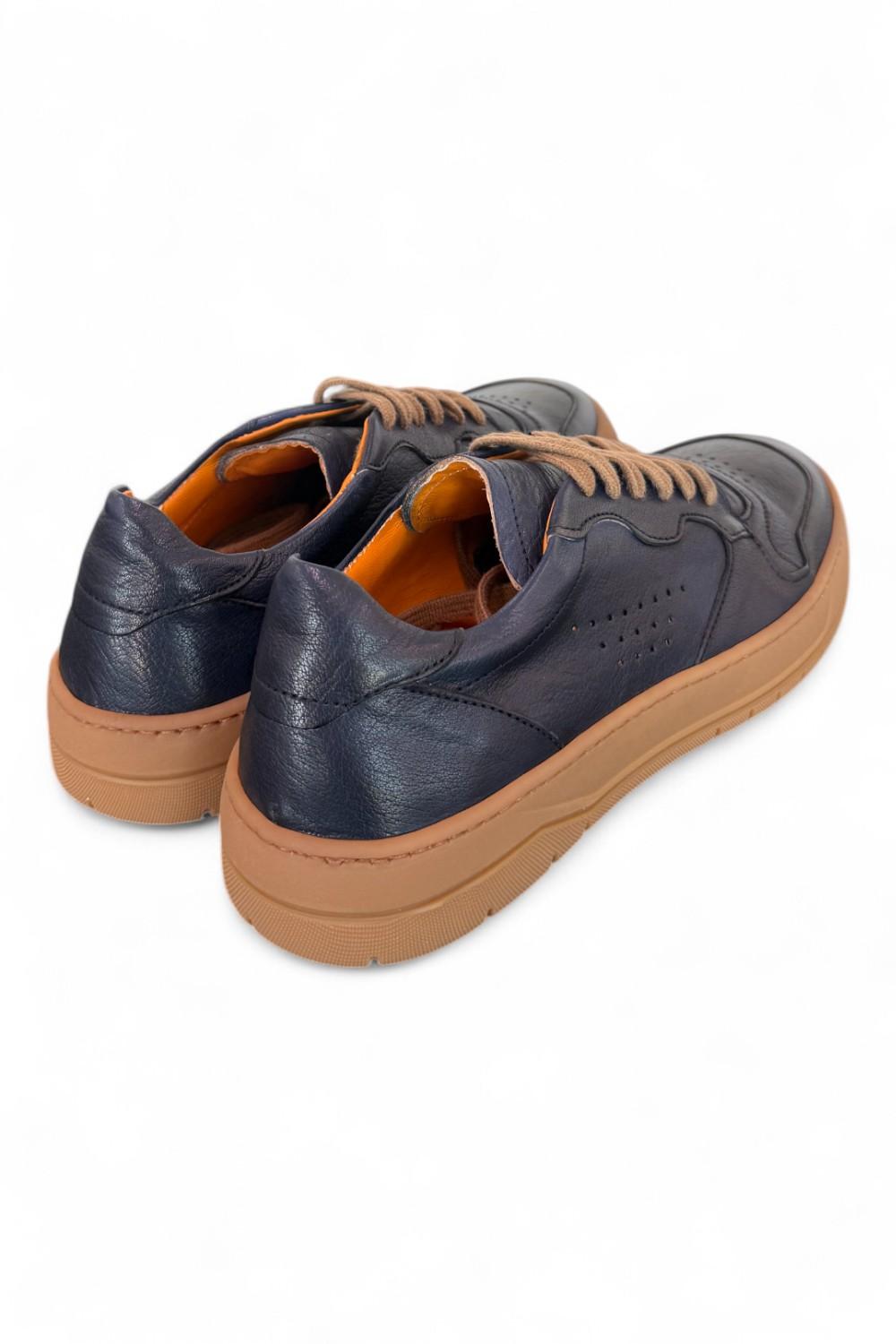 Sneaker pelle blu F.lli Rennella 