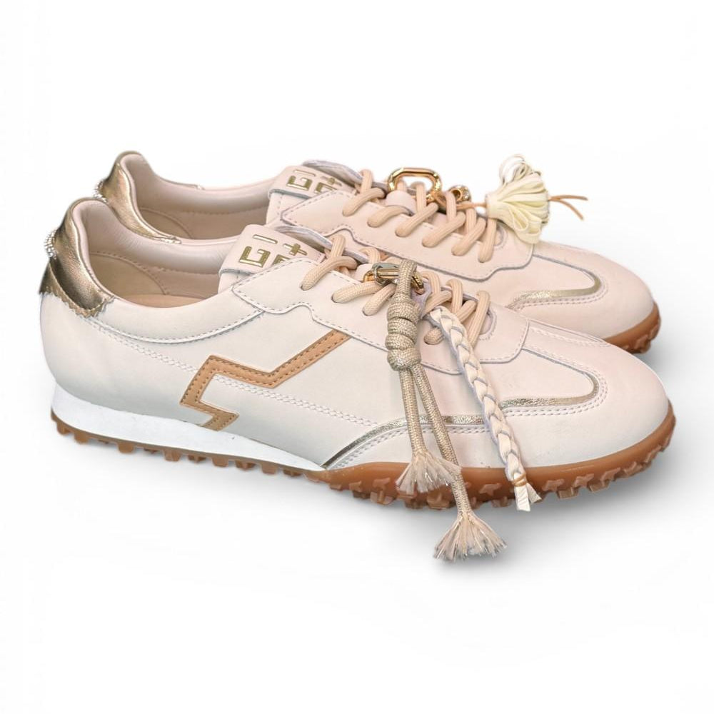 Sneaker Gioplus Cielo low pelle latte 
