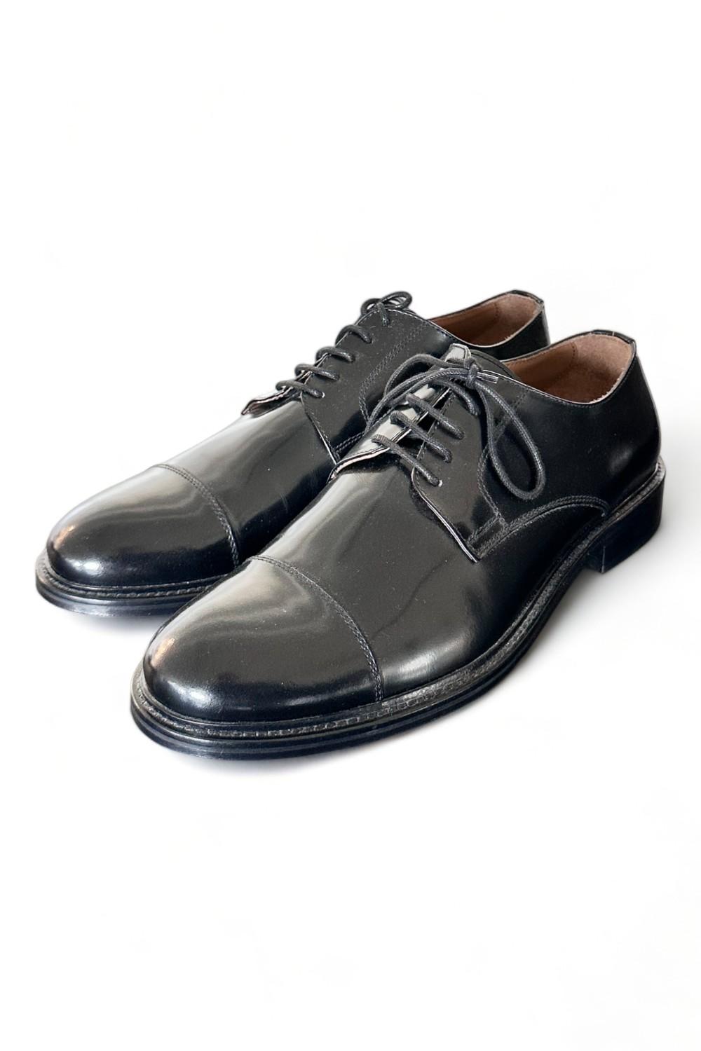 Scarpa uomo derby puntale nero Franco Fedele 
