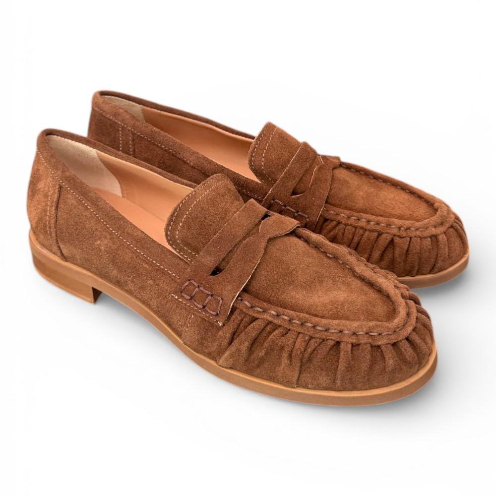 Mocassino donna suede cioccolato Studiouno 