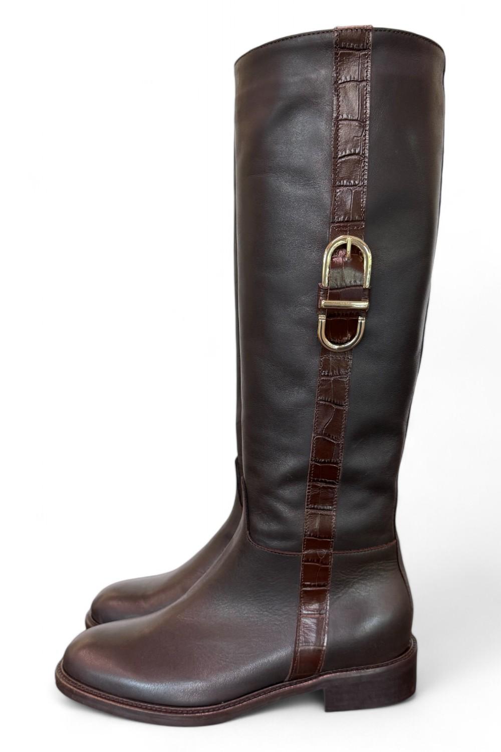 Stivale cavallerizzo testa di moro accessorio Cuir Noir 