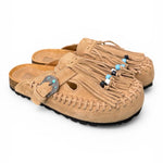 Sabot con frangia e perline Taji by Lagoa suede sabbia 