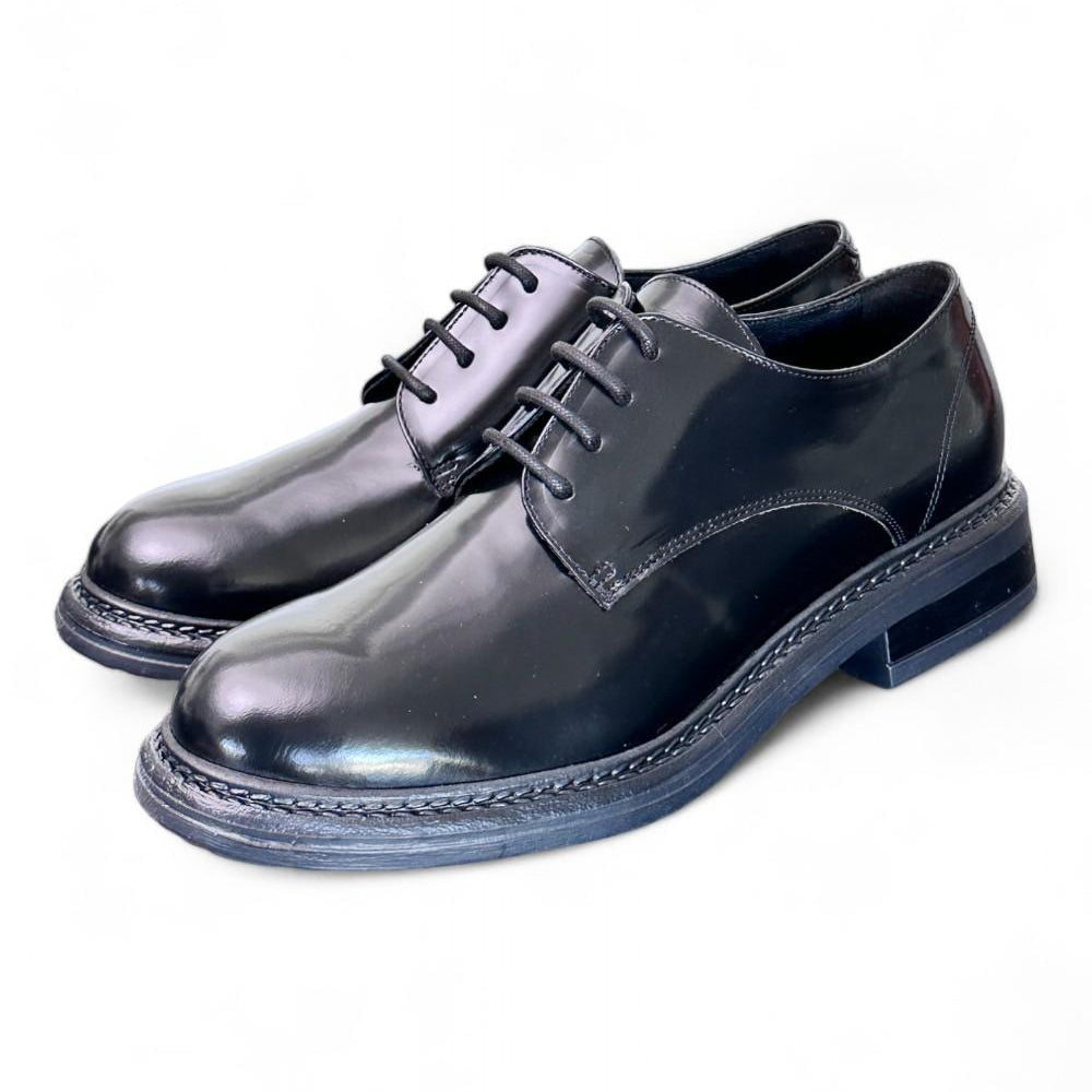 Allacciato liscio donna Uma Parker man style nero<BR/> 