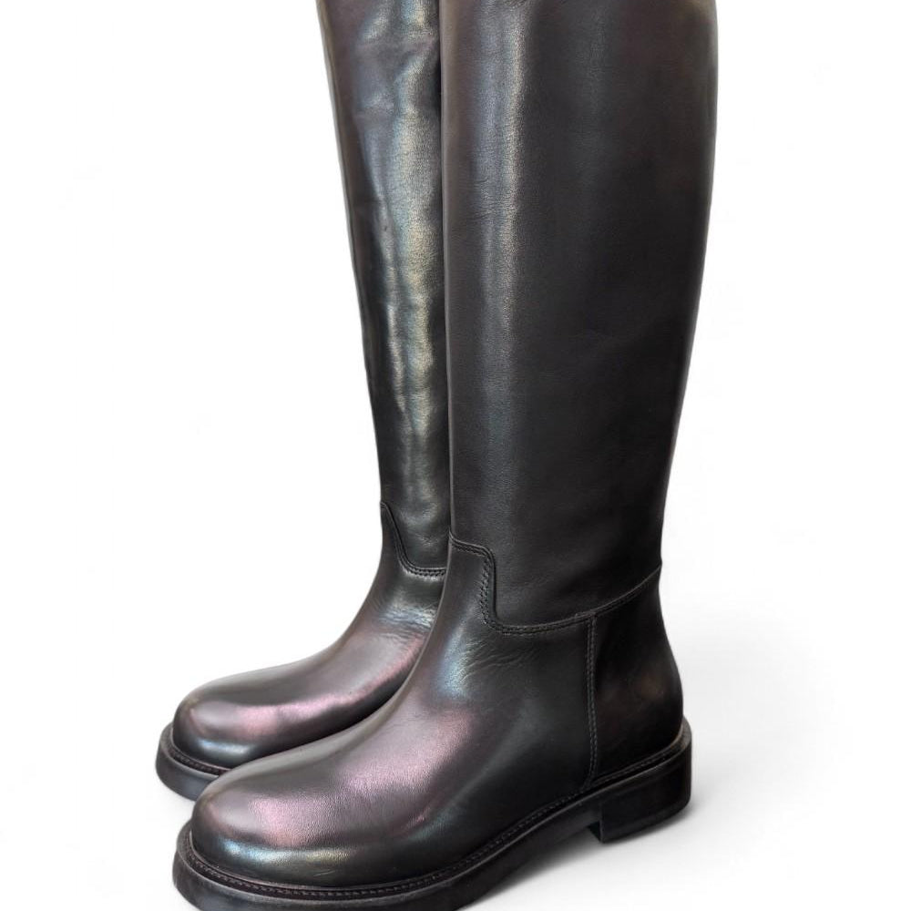 Stivale pompiere pelle nera Anima <BR/> 