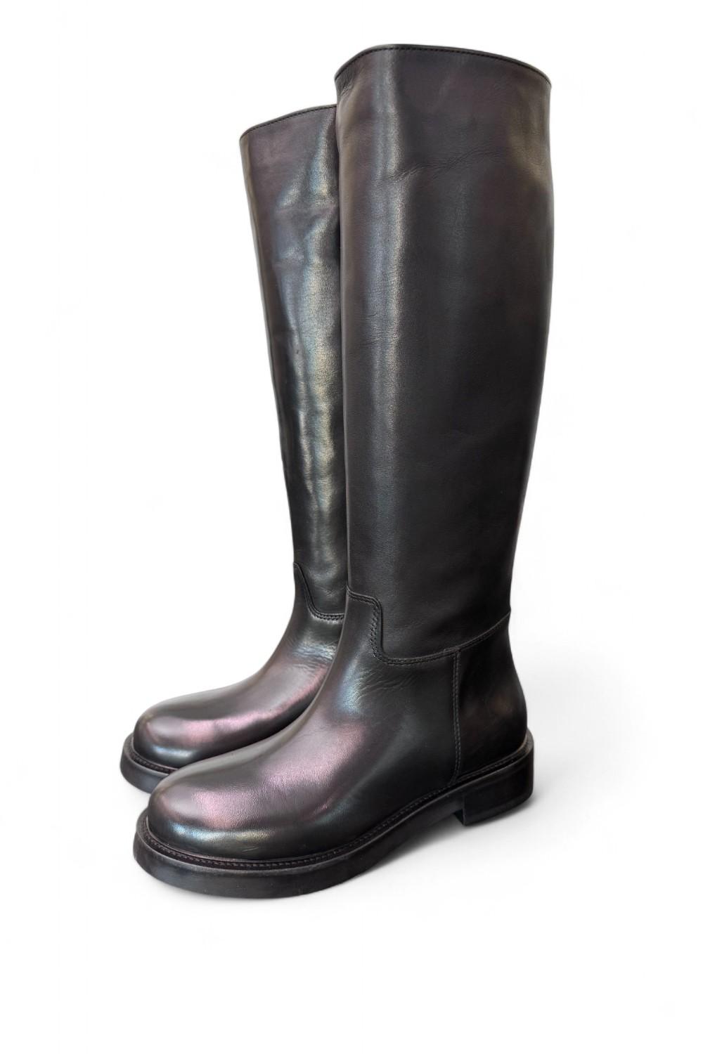 Stivale pompiere pelle nera Anima <BR/> 