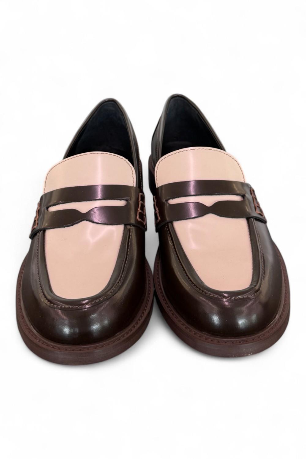 Mocassino abrasivato marrone crema Anima 