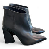 Stivaletto pelle nera tacco 90 Albano 