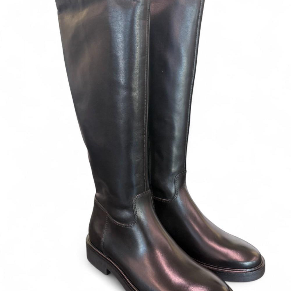 Stivale cavallerizzo pelle nera Francesco Brunelli<BR/> 