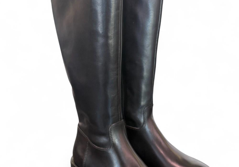 Stivale cavallerizzo pelle nera Francesco Brunelli<BR/> 