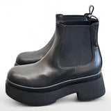 Stivaletto beatles nero con platform Albano 