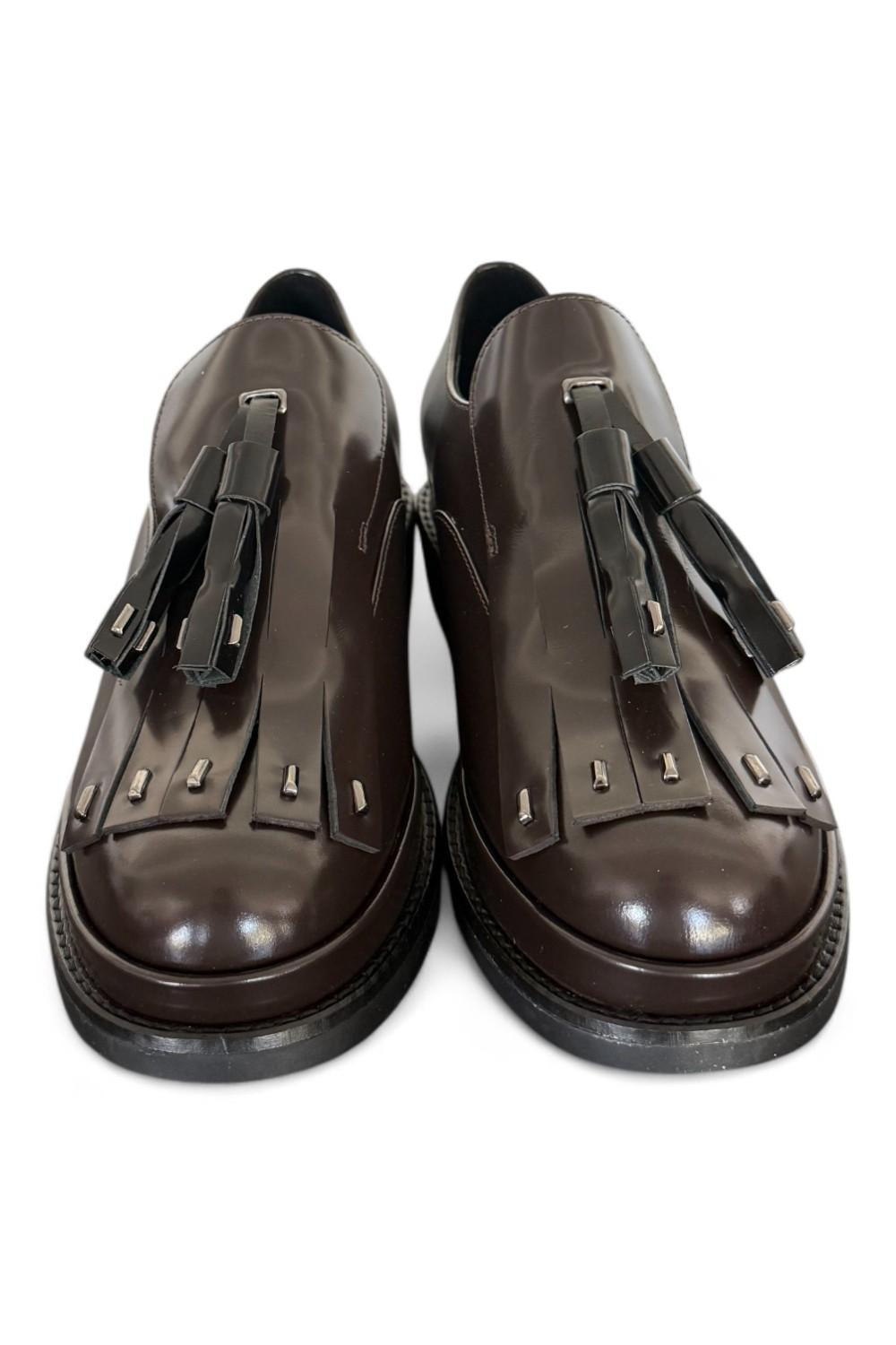 Mocassino spazzolato mappi testa di moro Zanon 