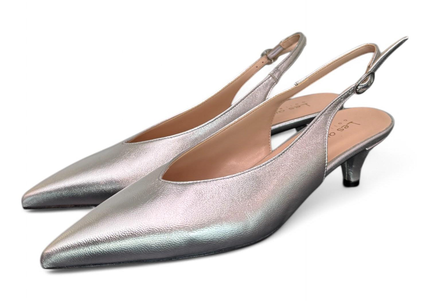 Slingback scollo V argento T40 Les Autres<BR/> 
