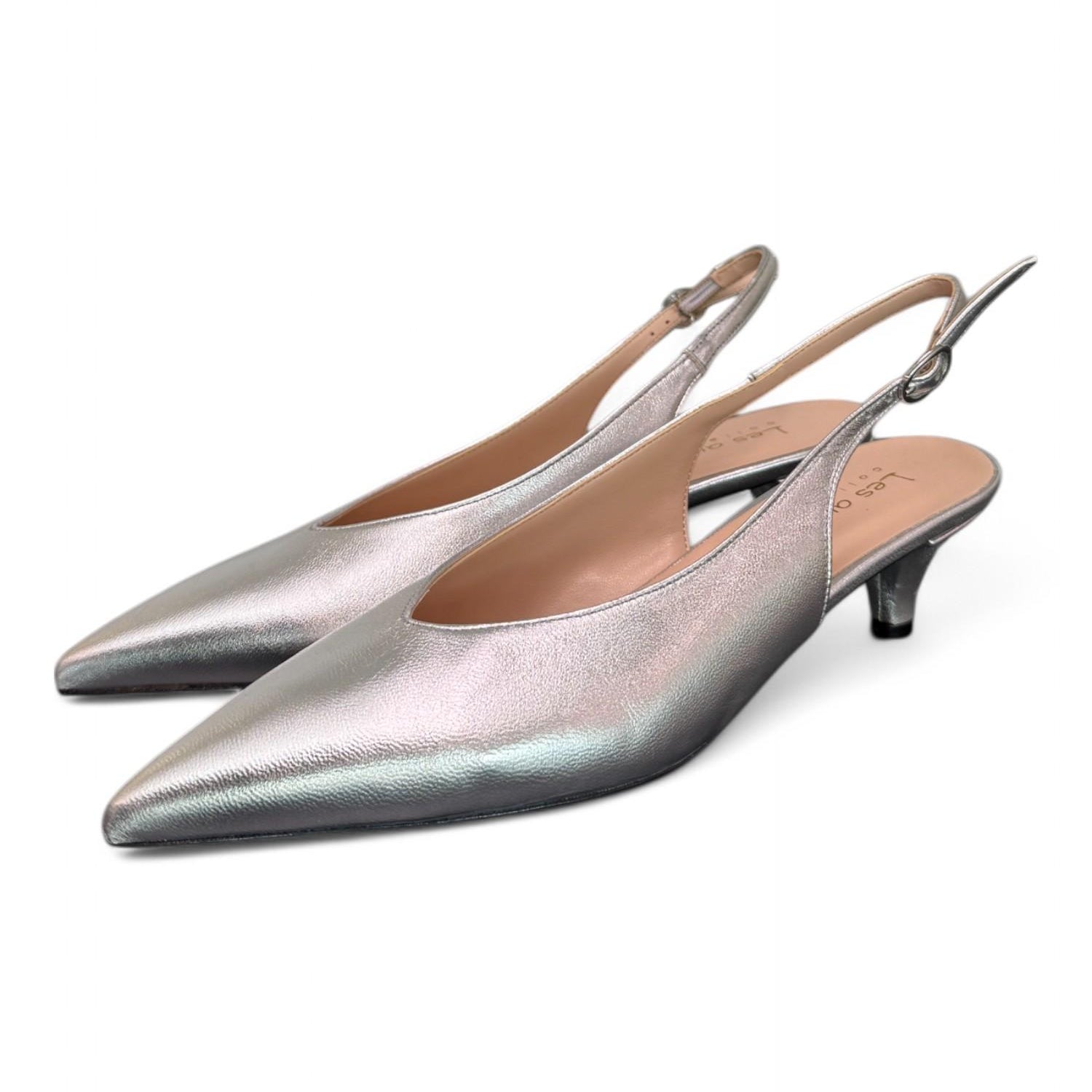 Slingback scollo V argento T40 Les Autres<BR/> 