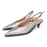 Slingback scollo V argento T40 Les Autres<BR/> 