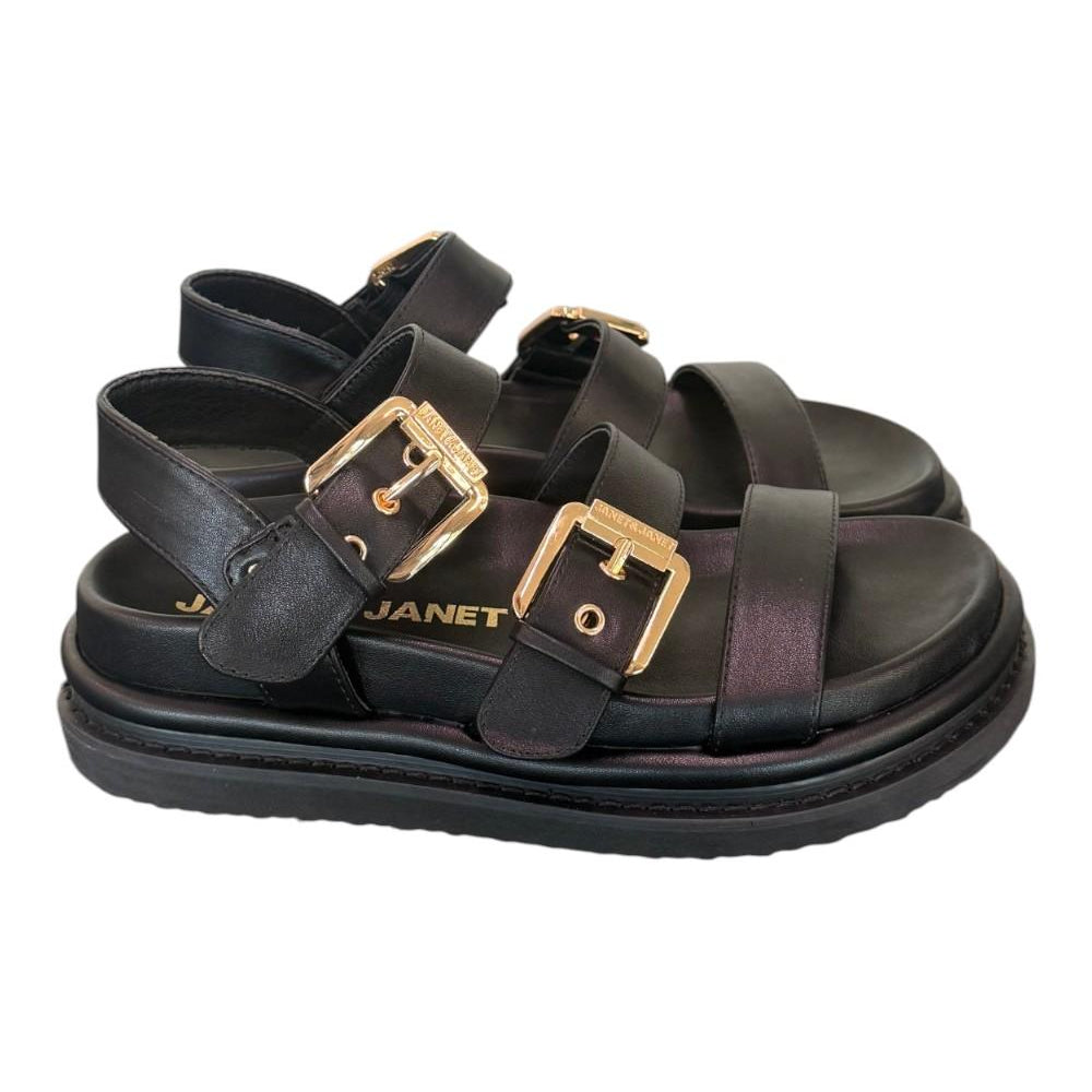 Sandalo platform nero Janet<BR/> <BR/> 