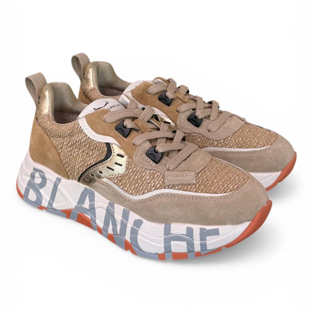 Sneaker donna Voile Blanche Club 105 sand rafia 2E44 