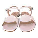 Sandalo cerchi pelle latte Glam<BR/> 