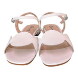 Sandalo cerchi pelle latte Glam<BR/> 