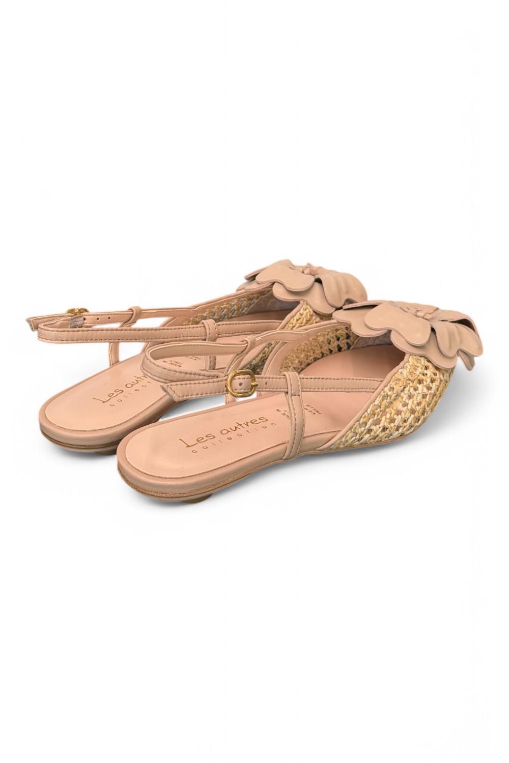 Slingback rete fiore canapa Les Autres<BR/> 