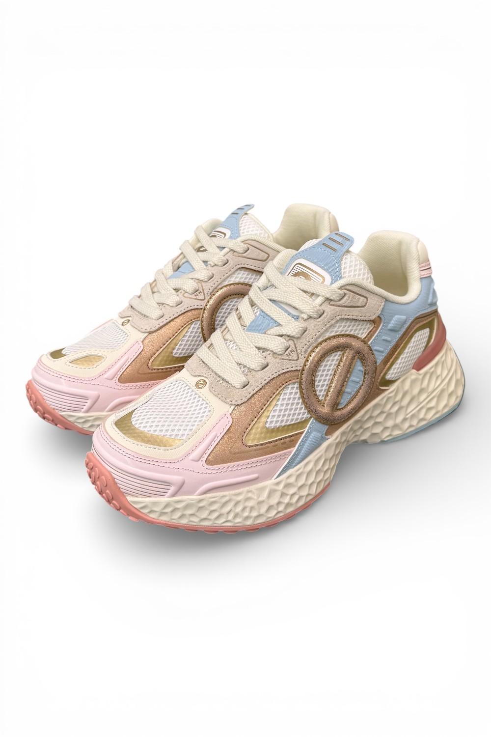 Sneaker donna No Name Carter 2.0 white pink sky gold 