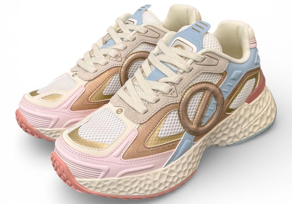 Sneaker donna No Name Carter 2.0 white pink sky gold 