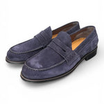 Mocassino camoscio blu Franco Fedele 