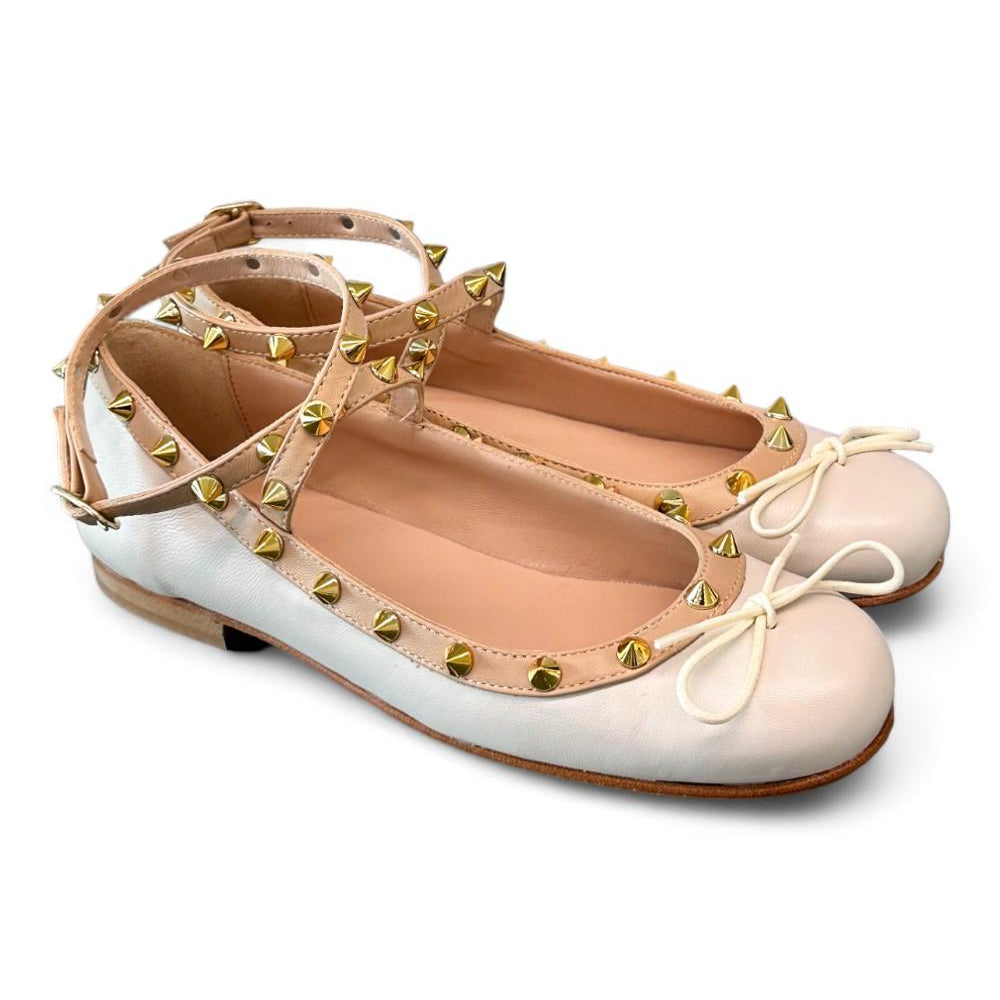 Ballerina cintini e borchie white The Icona 